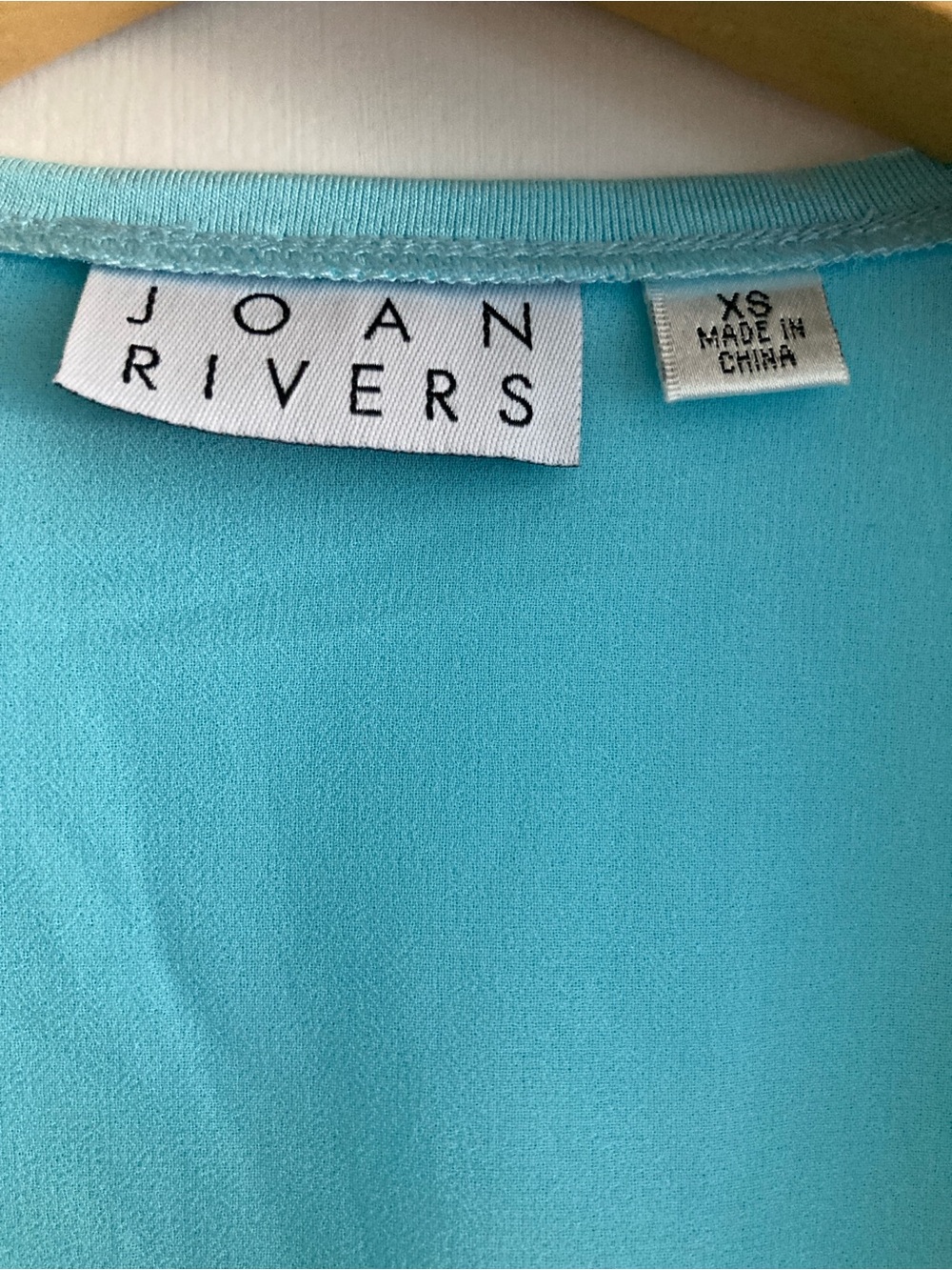 Joan Rivers Turquoise Open Front Cardigan - Picture 2 of 7